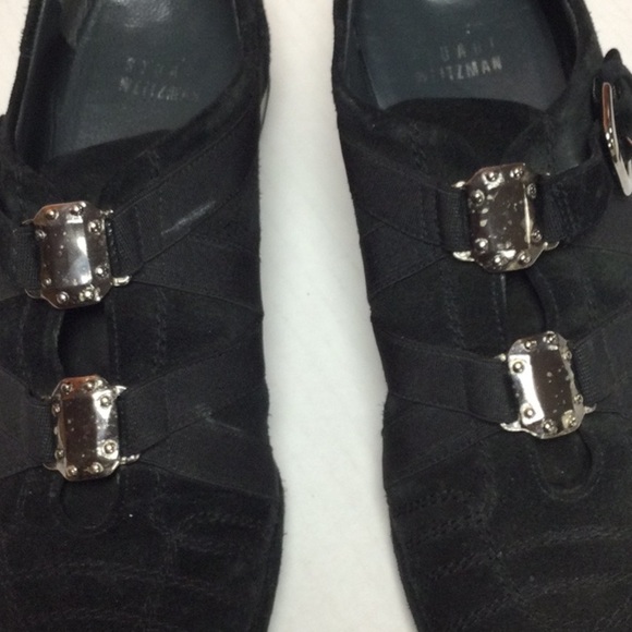 Stuart Weitzman Suede Metal Detail Sneakers Sz 5 - Picture 5 of 12